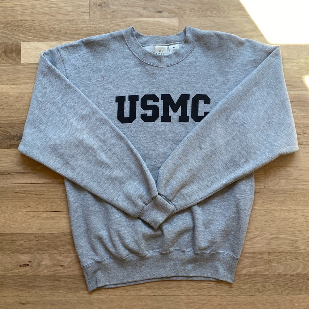 Size M - Vintage Grey USMC Crewneck